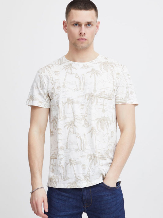 BLEND T-Shirt Herren Baumwolle gemustert