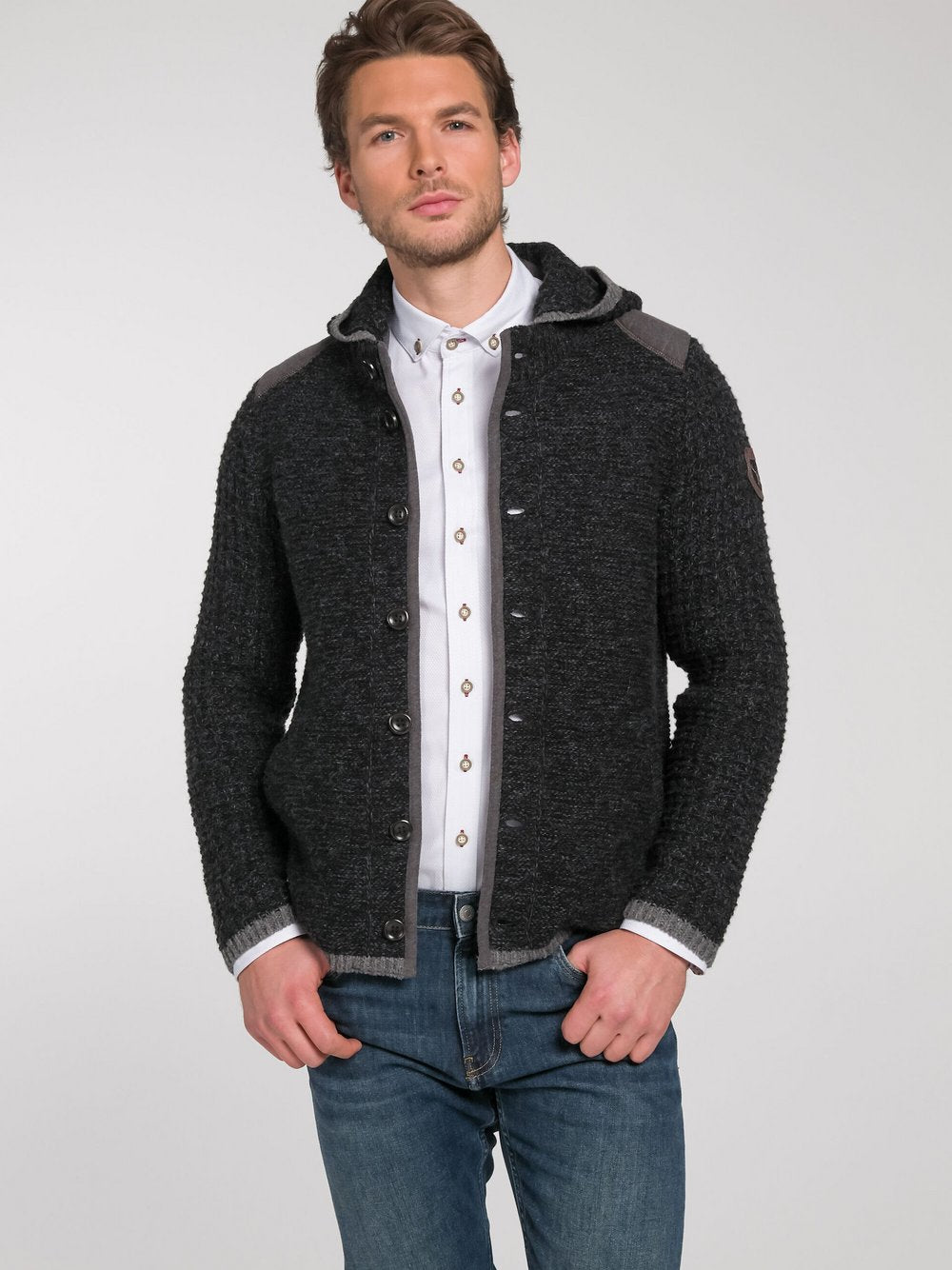 Spieth & Wenksy Strickjacke Herren Wolle