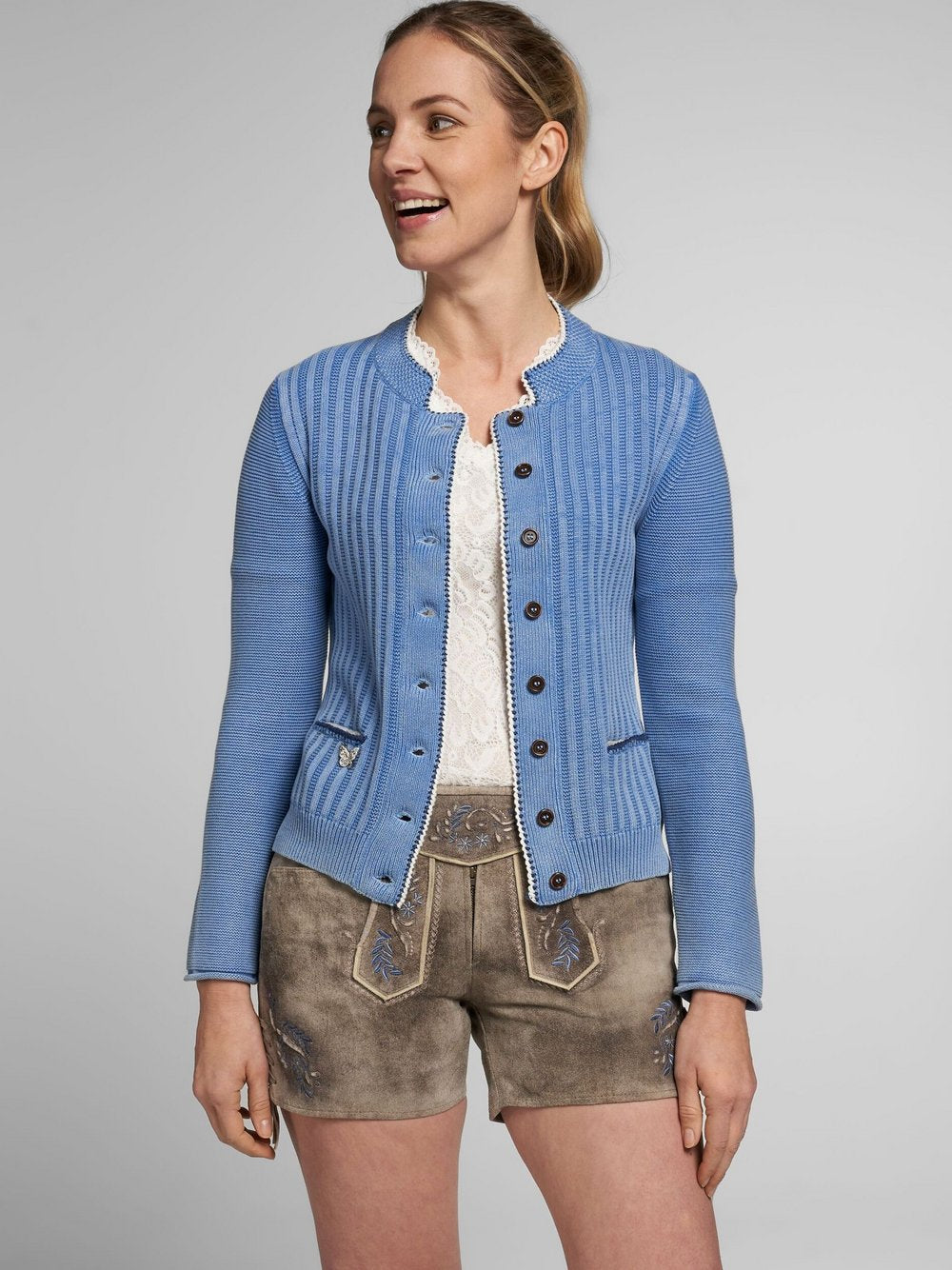 Spieth & Wenksy Strickjacke Damen Baumwolle bedruckt