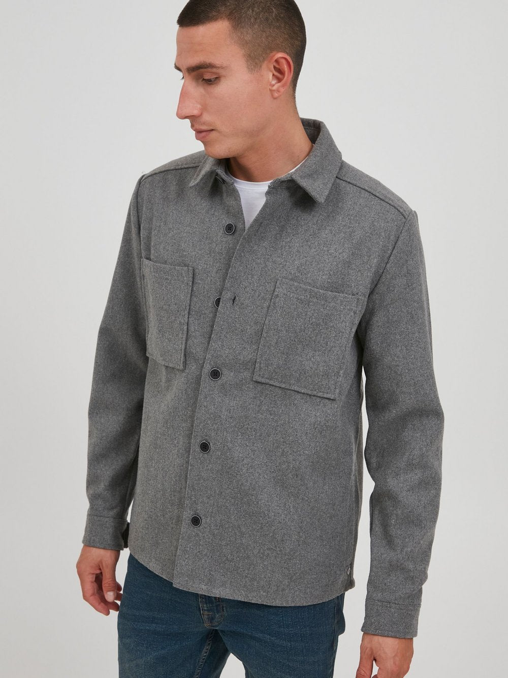 Solid Hemdjacke Herren Regular Fit