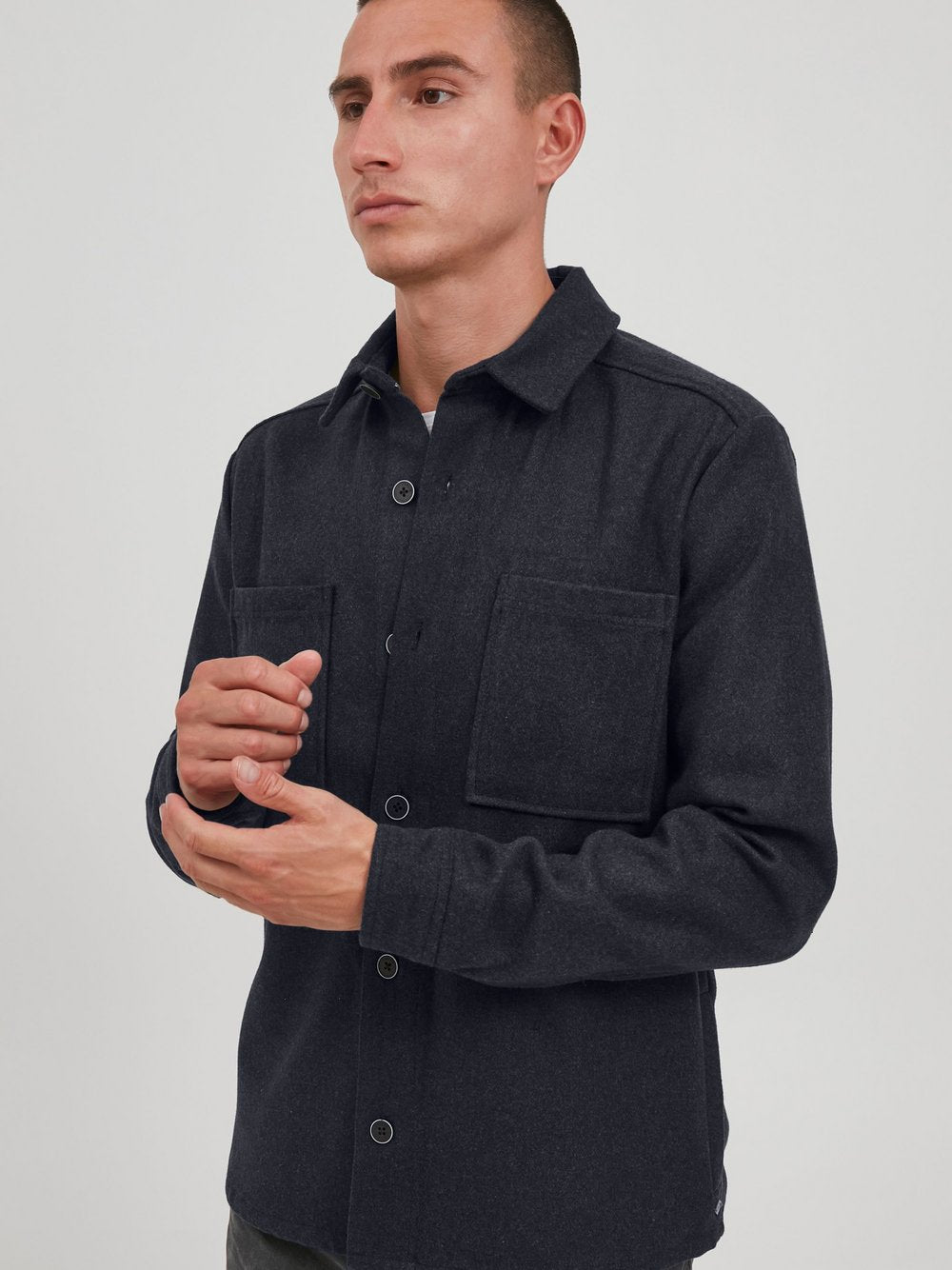 Solid Hemdjacke Herren Regular Fit