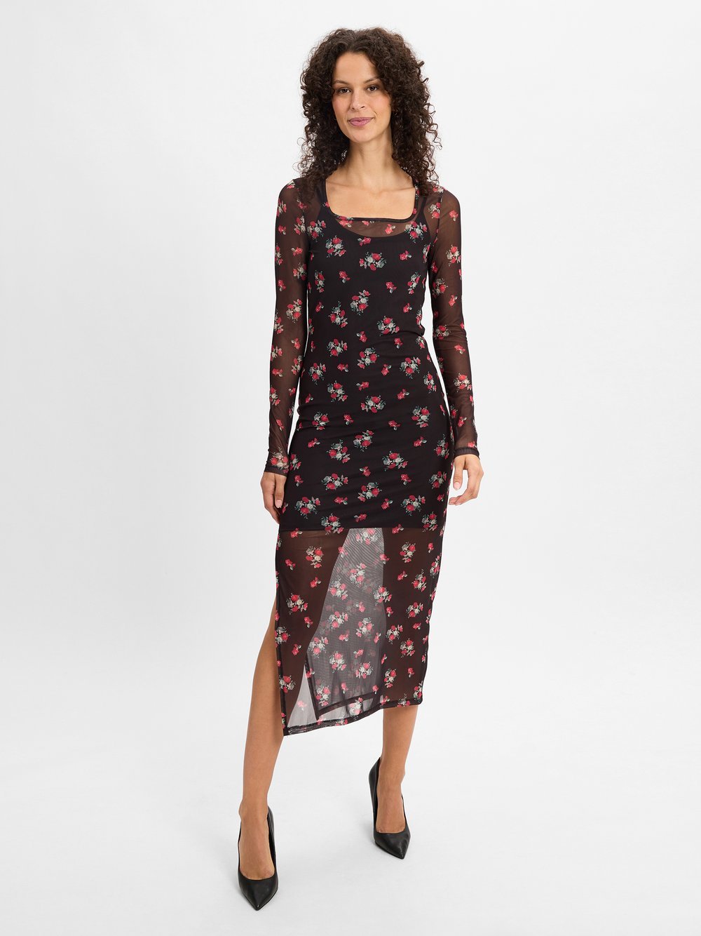 Noisy May Kleid Damen Mesh bedruckt
