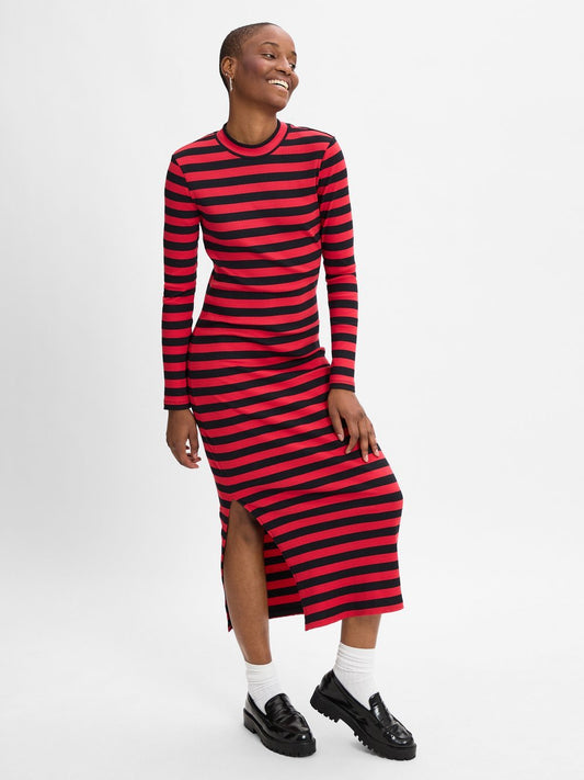 Noisy May Kleid Damen Baumwolle gestreift