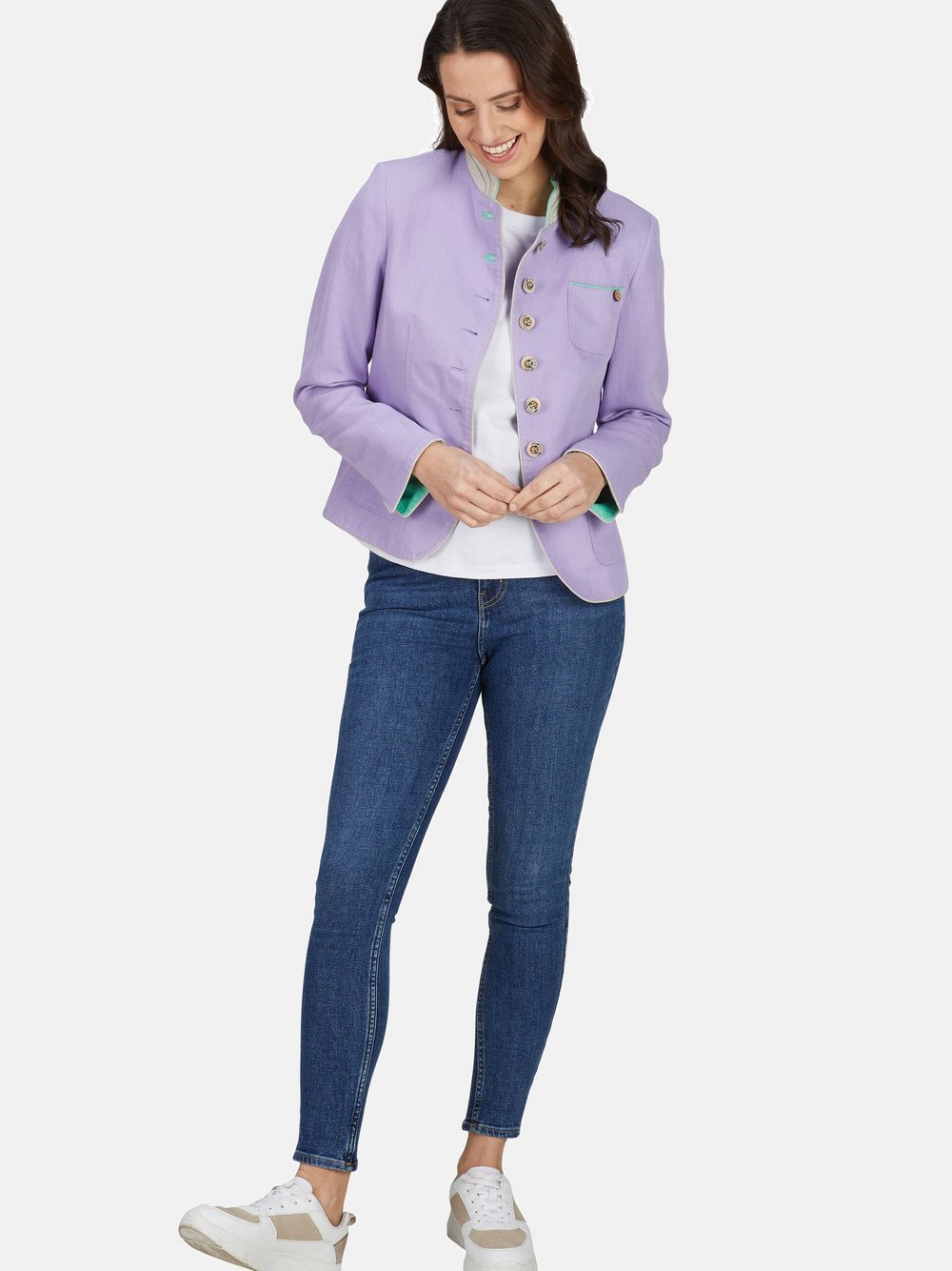 Label Janker Damen Leinen