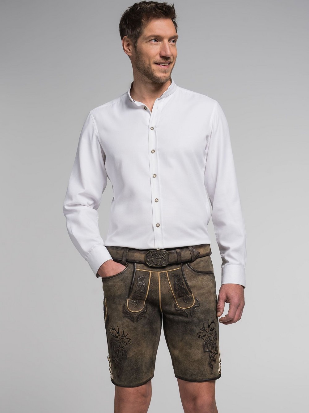 Spieth & Wenksy Trachten-Lederhose Herren meliert