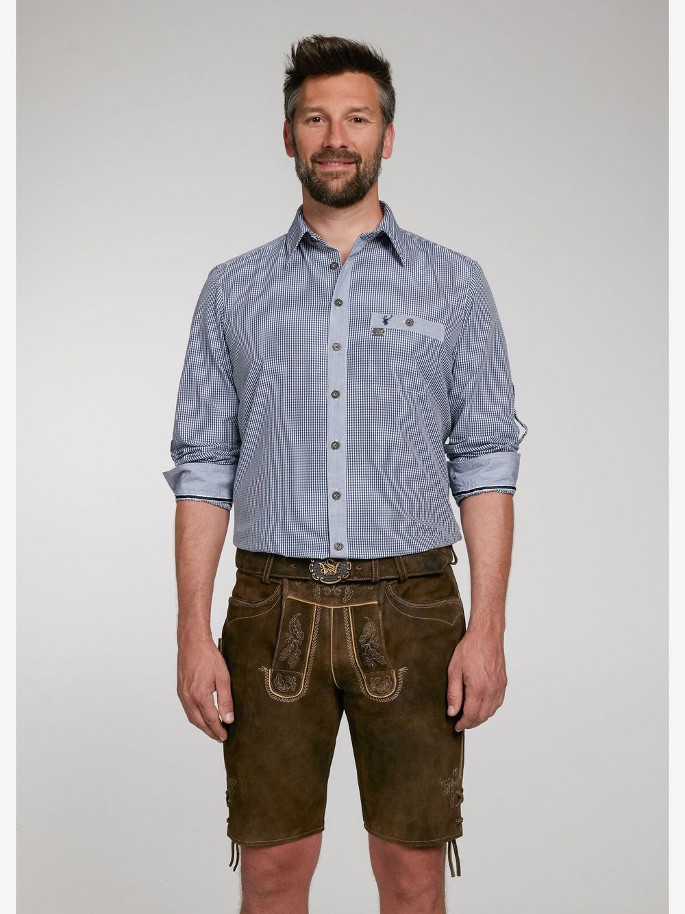 Spieth & Wenksy Trachtenhemd Herren Slim Fit Baumwolle