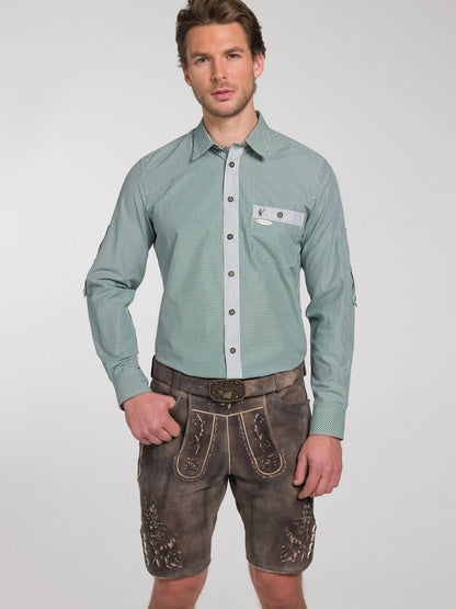 Spieth & Wenksy Trachtenhemd Herren Slim Fit Baumwolle