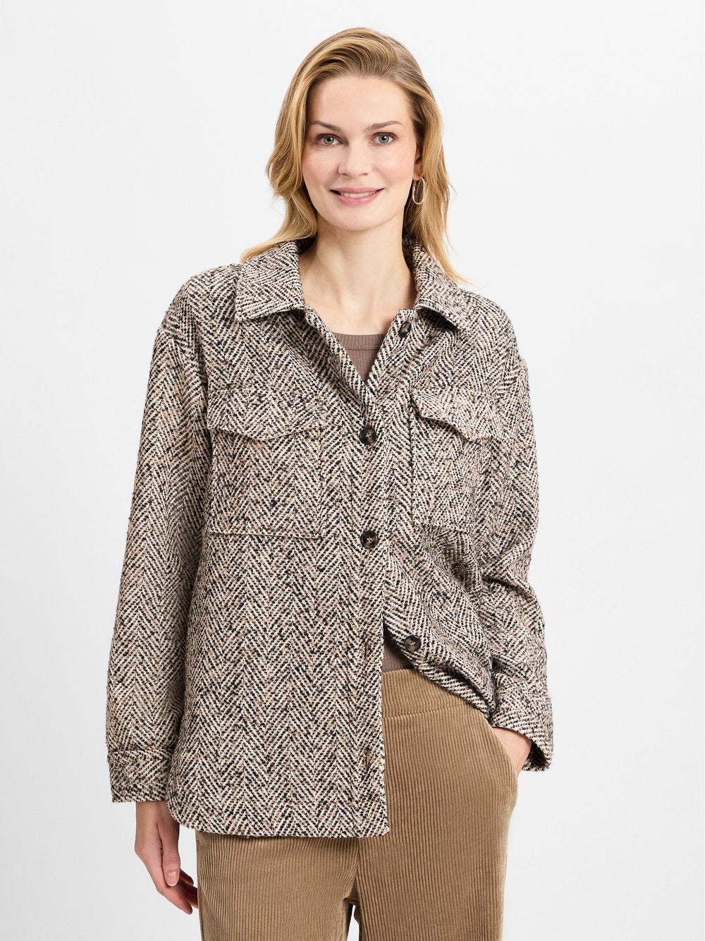 Marie Lund Hemdjacke Damen meliert