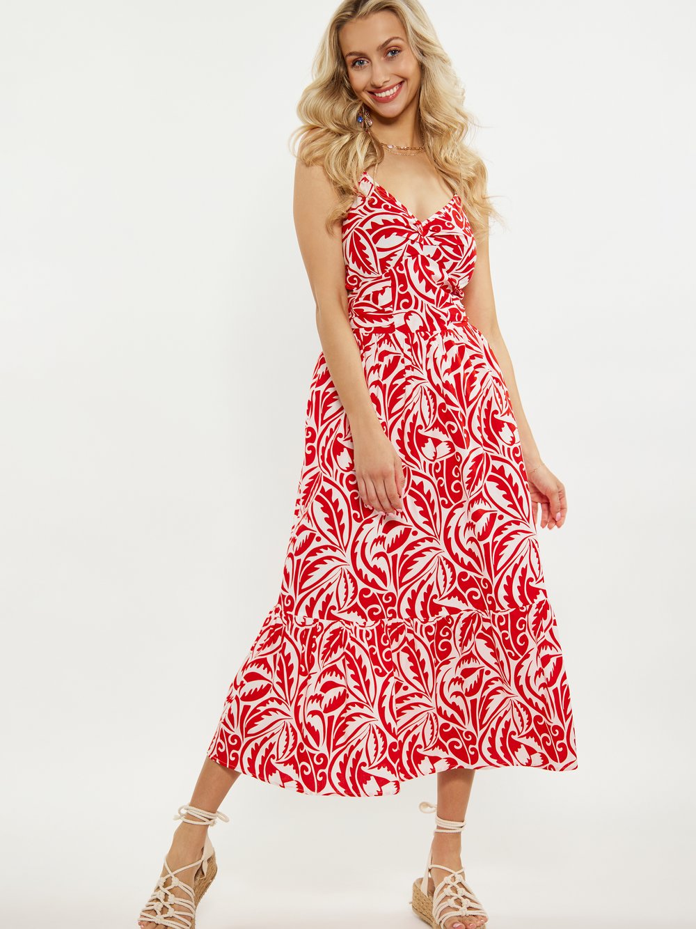 IZIA Kleid Damen Baumwolle gemustert