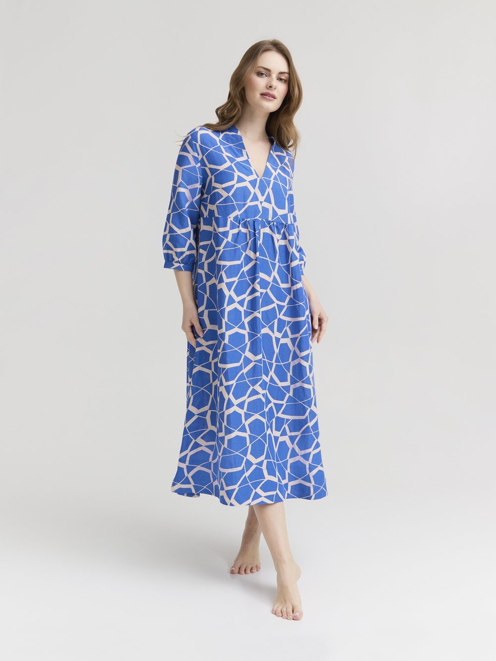 Va Bene Tunikakleid Damen Viskose gemustert