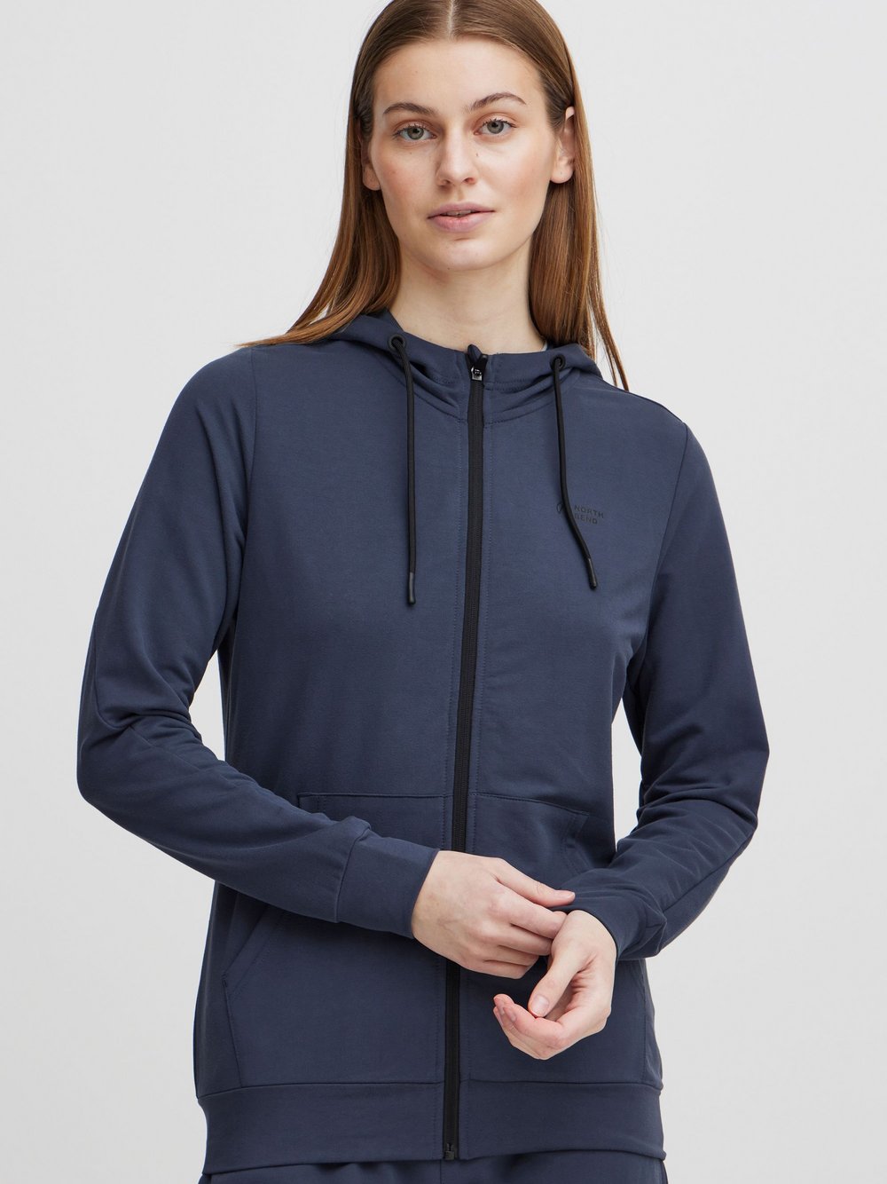 OXMO Kapuzensweatjacke Damen Baumwolle