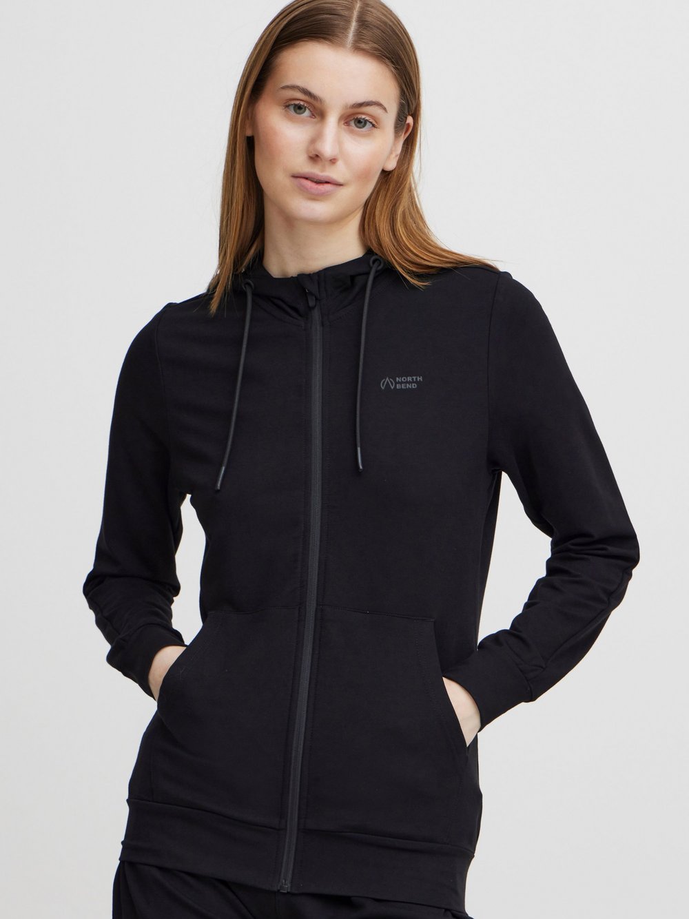 OXMO Kapuzensweatjacke Damen Baumwolle