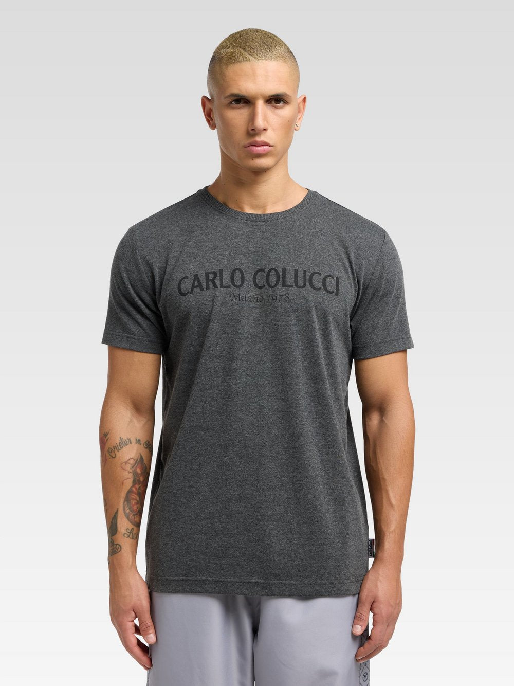 Carlo Colucci Strickpullover Herren Baumwolle bedruckt