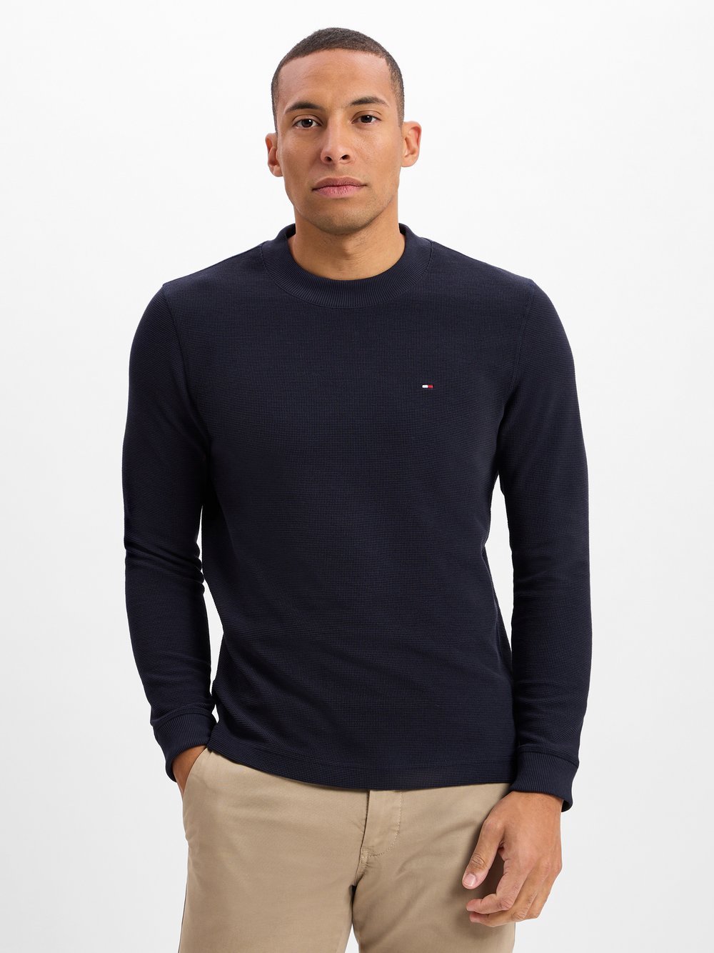 Tommy Hilfiger Langarmshirt Herren Baumwolle strukturiert