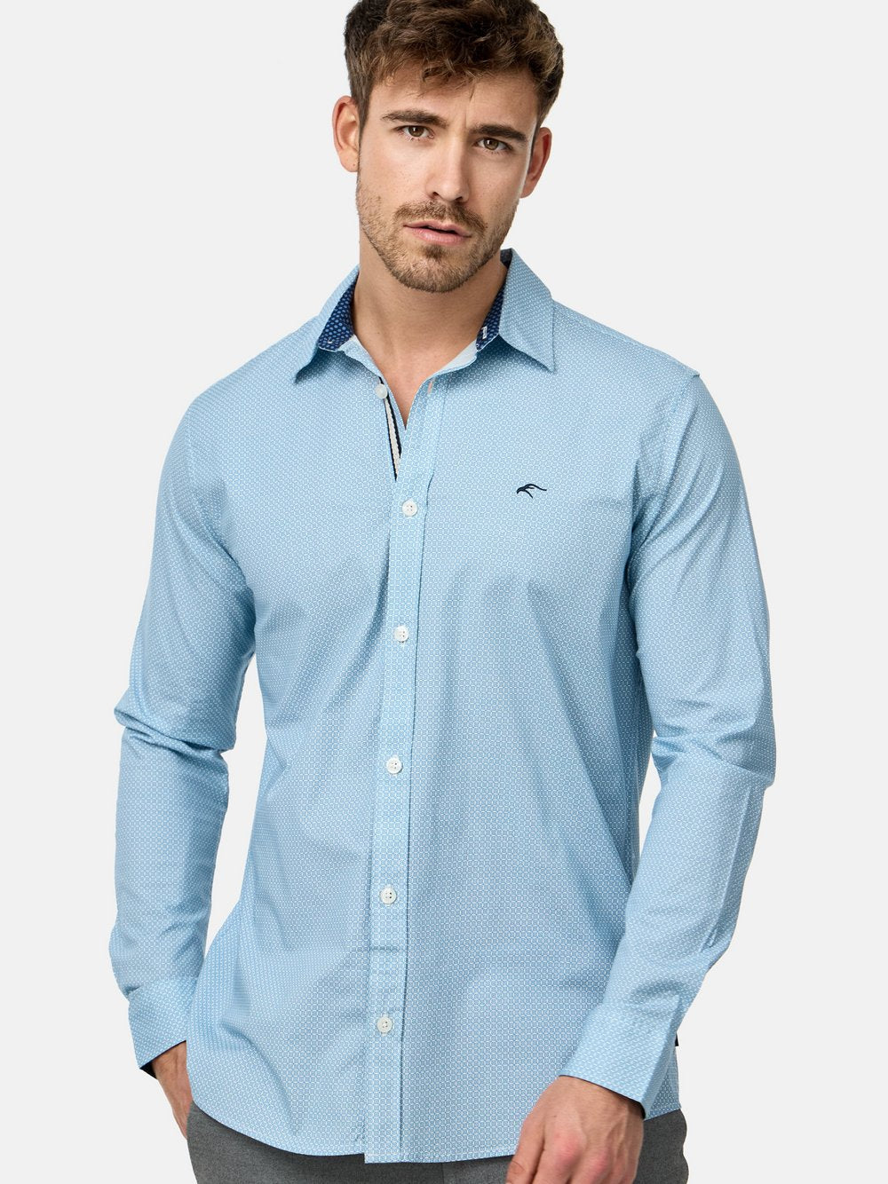 Indicode Hemd Langarm Herren Regular Fit Baumwolle