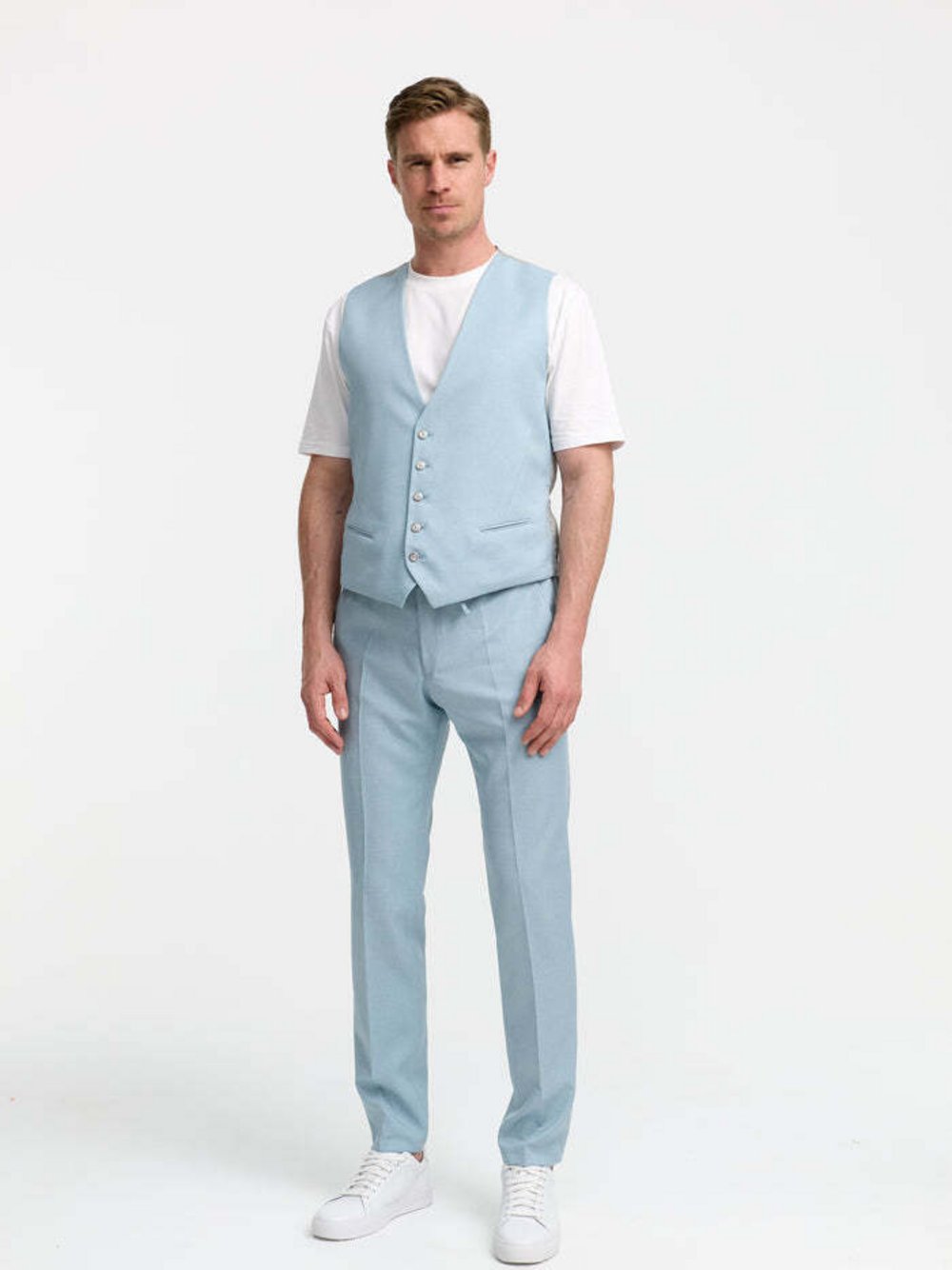 Zuitable Baukasten-Weste Herren Slim Fit Jersey bedruckt