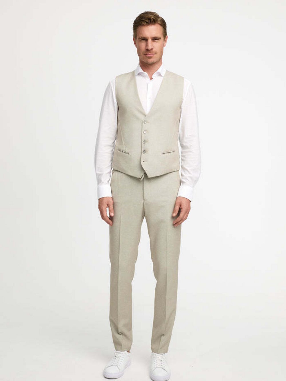 Zuitable Baukasten-Weste Herren Slim Fit Jersey bedruckt