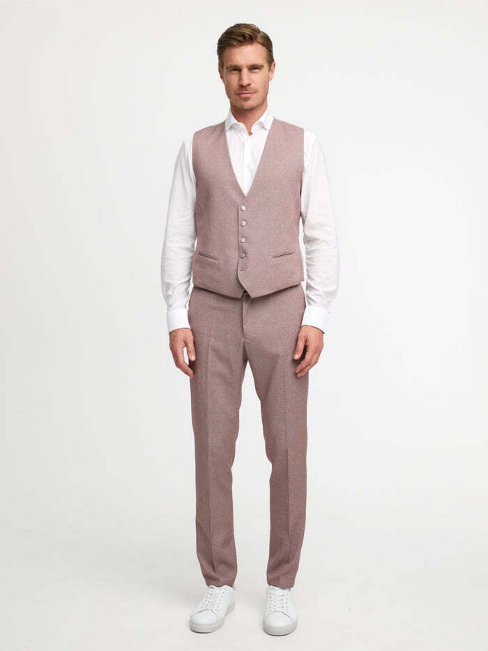 Zuitable Baukasten-Weste Herren Slim Fit Jersey bedruckt