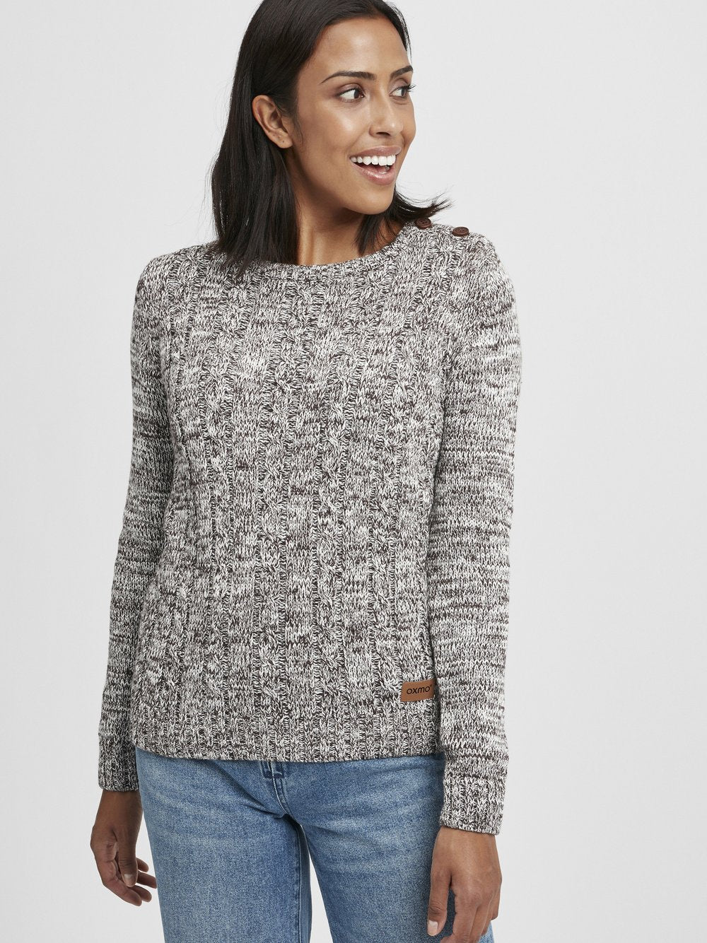 OXMO Strickpullover Damen Baumwolle