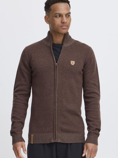 Solid Strickjacke Herren Baumwolle meliert