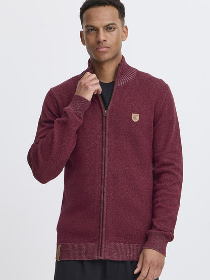 Solid Strickjacke Herren Baumwolle meliert