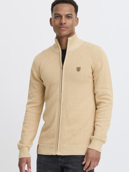 Solid Strickjacke Herren Baumwolle meliert