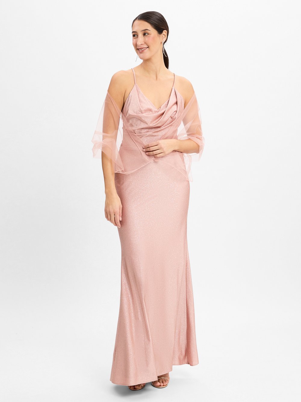 Unique Abendkleid mit Stola Damen