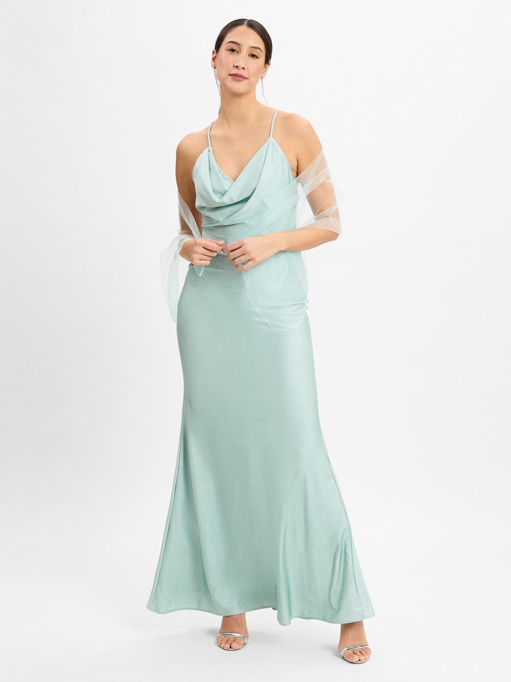 Unique Abendkleid mit Stola Damen