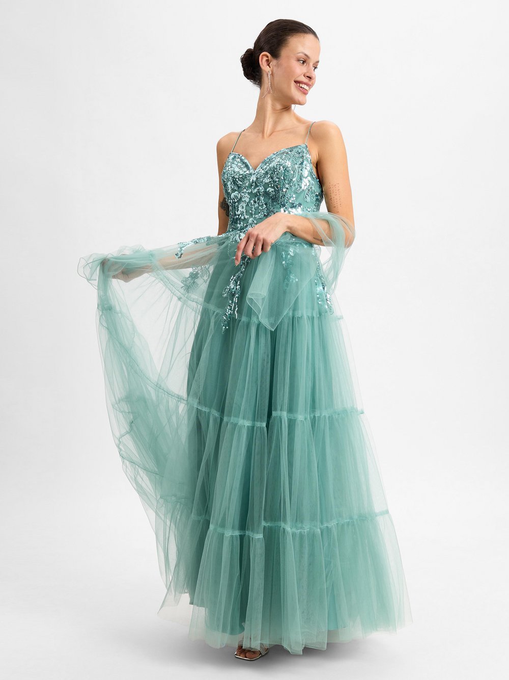 Unique Abendkleid mit Stola Damen