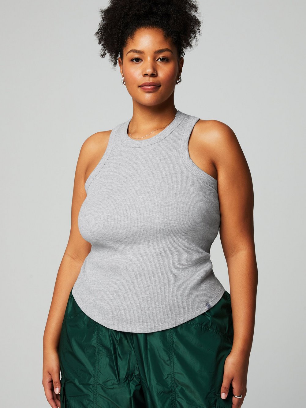 Fabletics Top High Neck Rib mit integriertem BH Damen Baumwolle