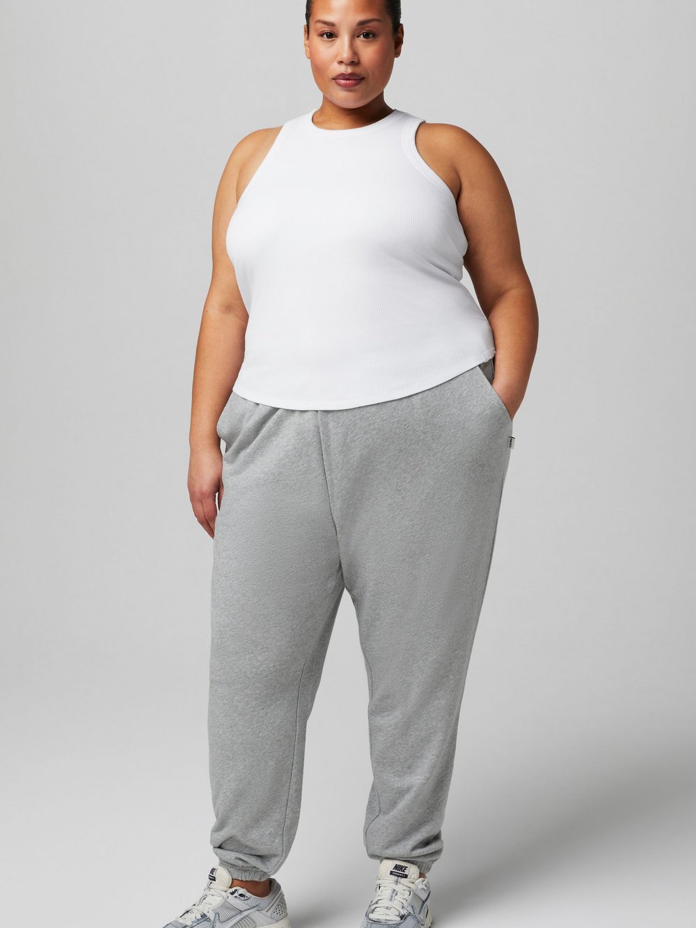 Fabletics Top High Neck Rib mit integriertem BH Damen Baumwolle