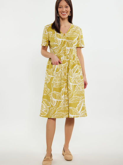 Usha Kleid Damen Baumwolle gemustert
