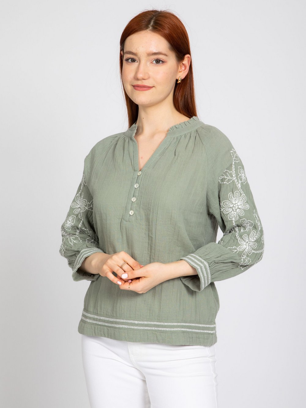 Vicci Germany Bluse Damen Baumwolle gemustert