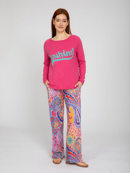 Vicci Germany Strickpullover Damen Baumwolle bedruckt