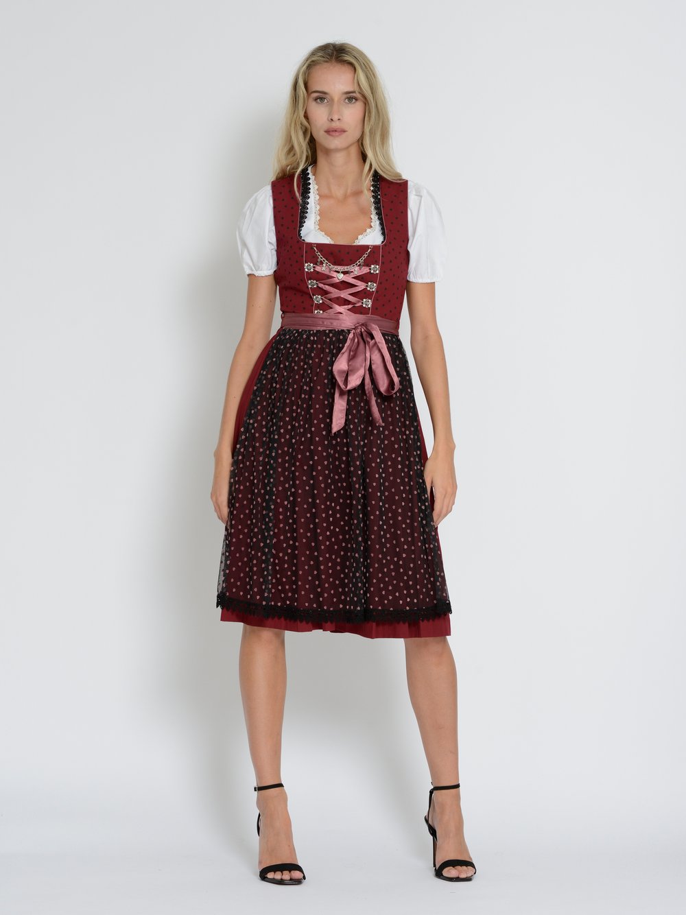 JCC Dirndl Damen Baumwolle gemustert