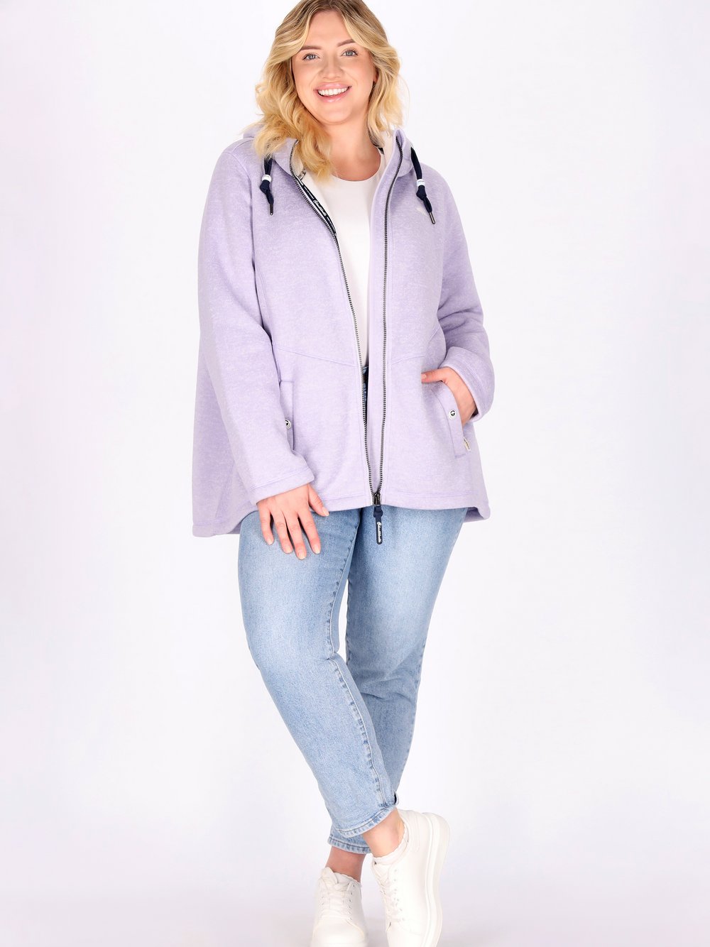 Schmuddelwedda Strickfleecejacke Damen meliert