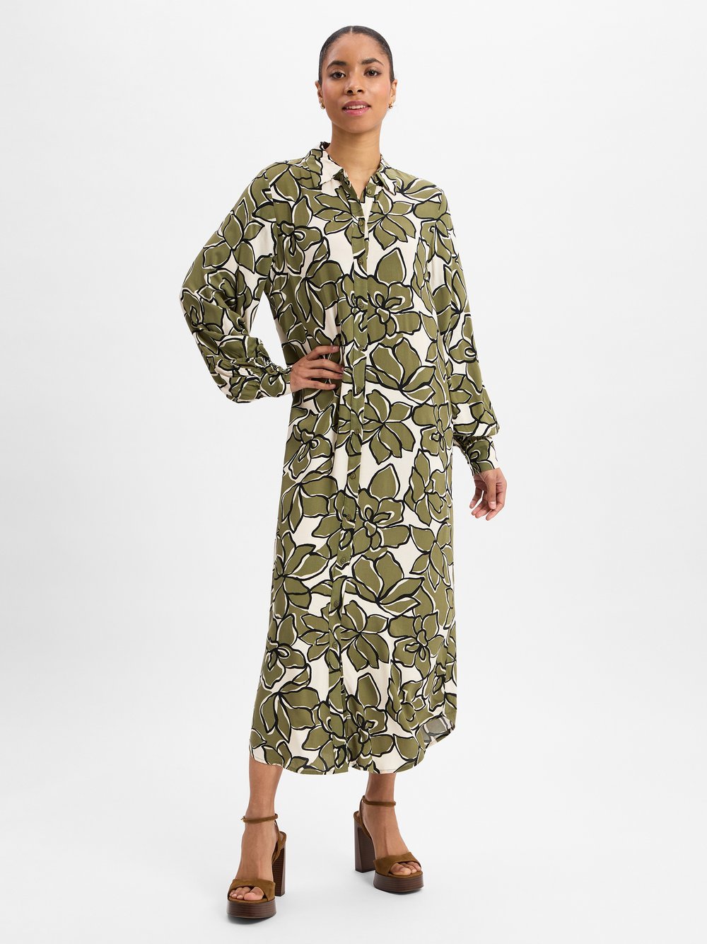 Vila Blusenkleid Damen Viskose gemustert