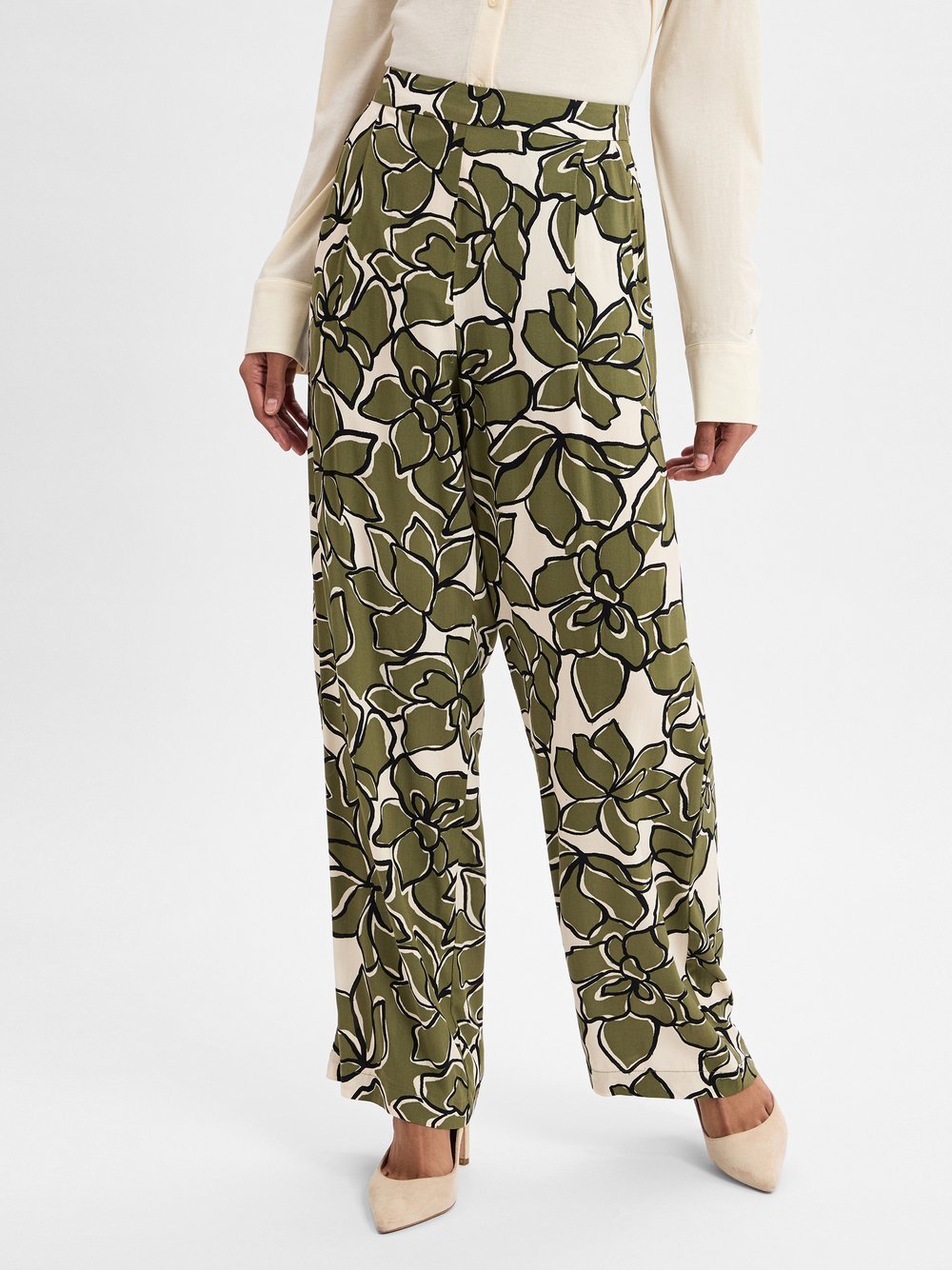 Vila Sommerhose Damen Viskose gemustert