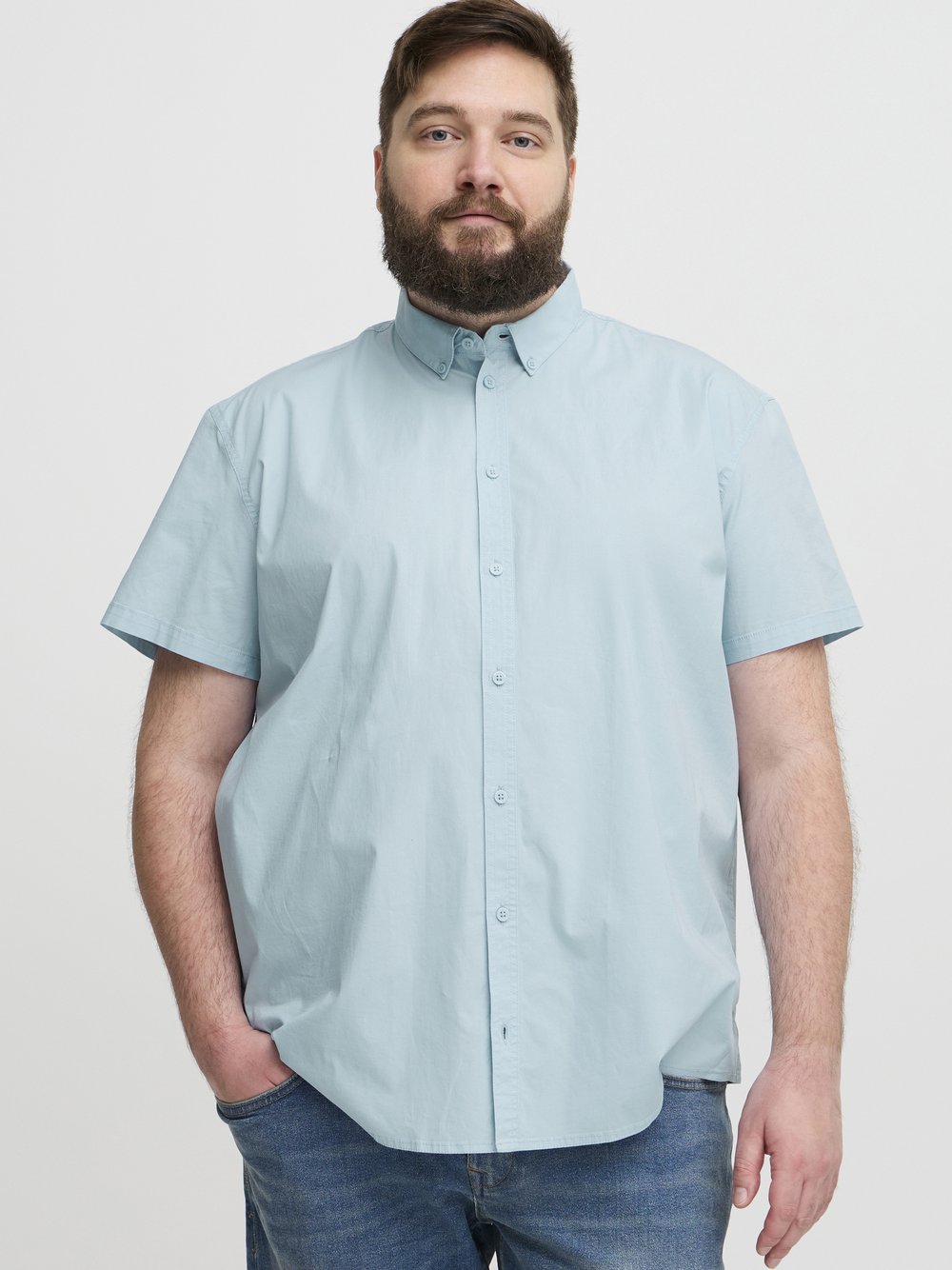 CASUAL FRIDAY Kurzarmhemd Herren Regular Fit Baumwolle gemustert