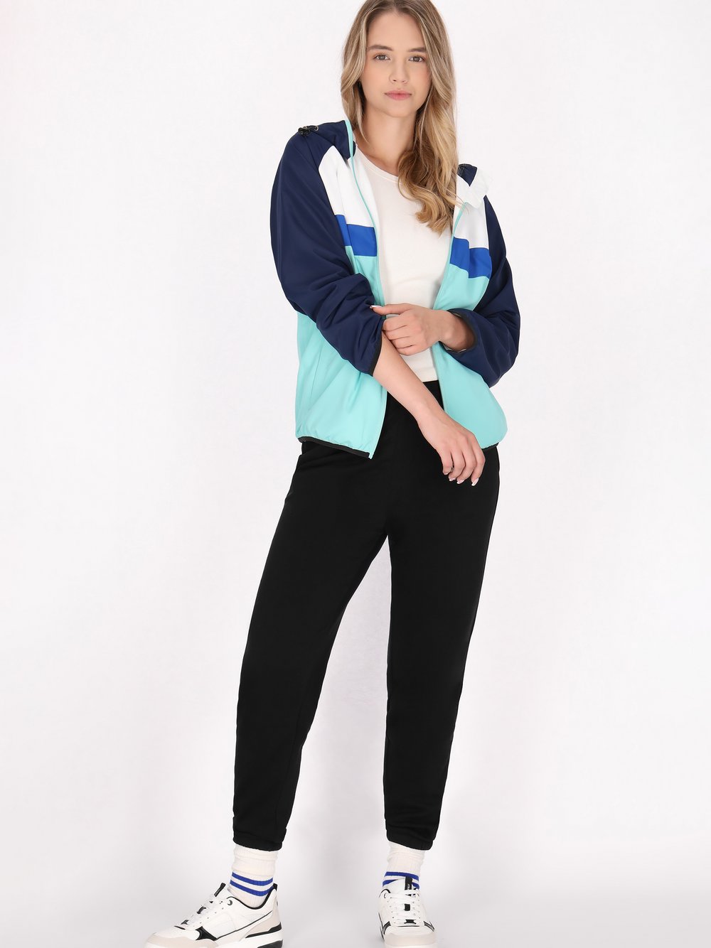 MyMo Anorak Damen gestreift