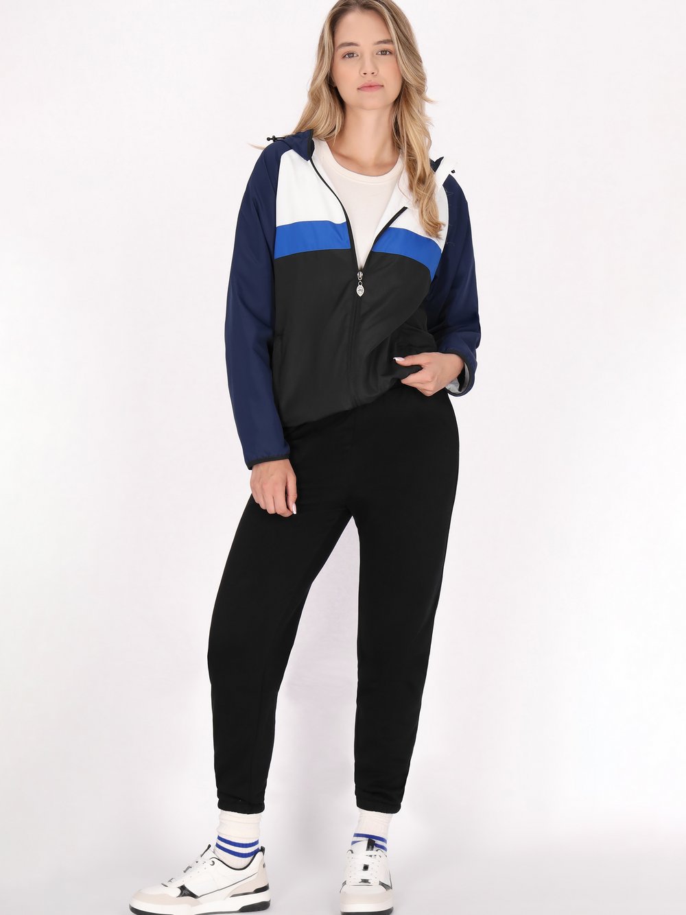 MyMo Anorak Damen gestreift