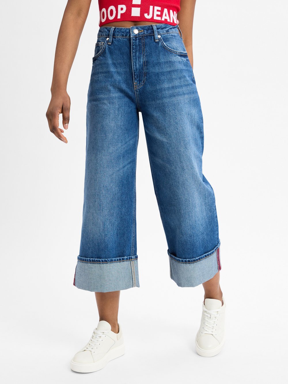 Joop Jeans Wide-fit-Jeans Damen Baumwolle