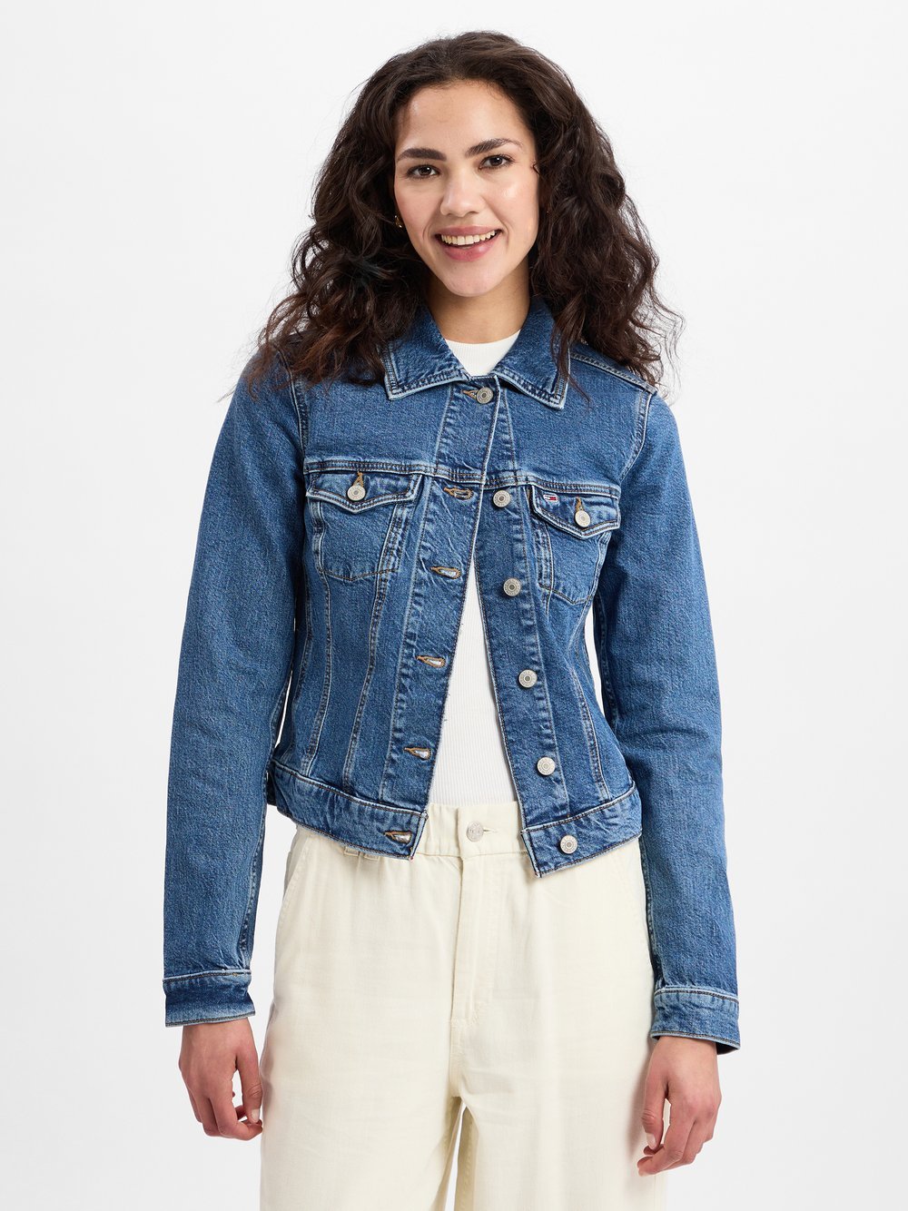 Tommy Jeans Jeansjacke Damen Baumwolle