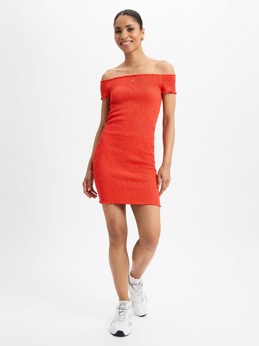Tommy Jeans Stretchkleid Damen Baumwolle