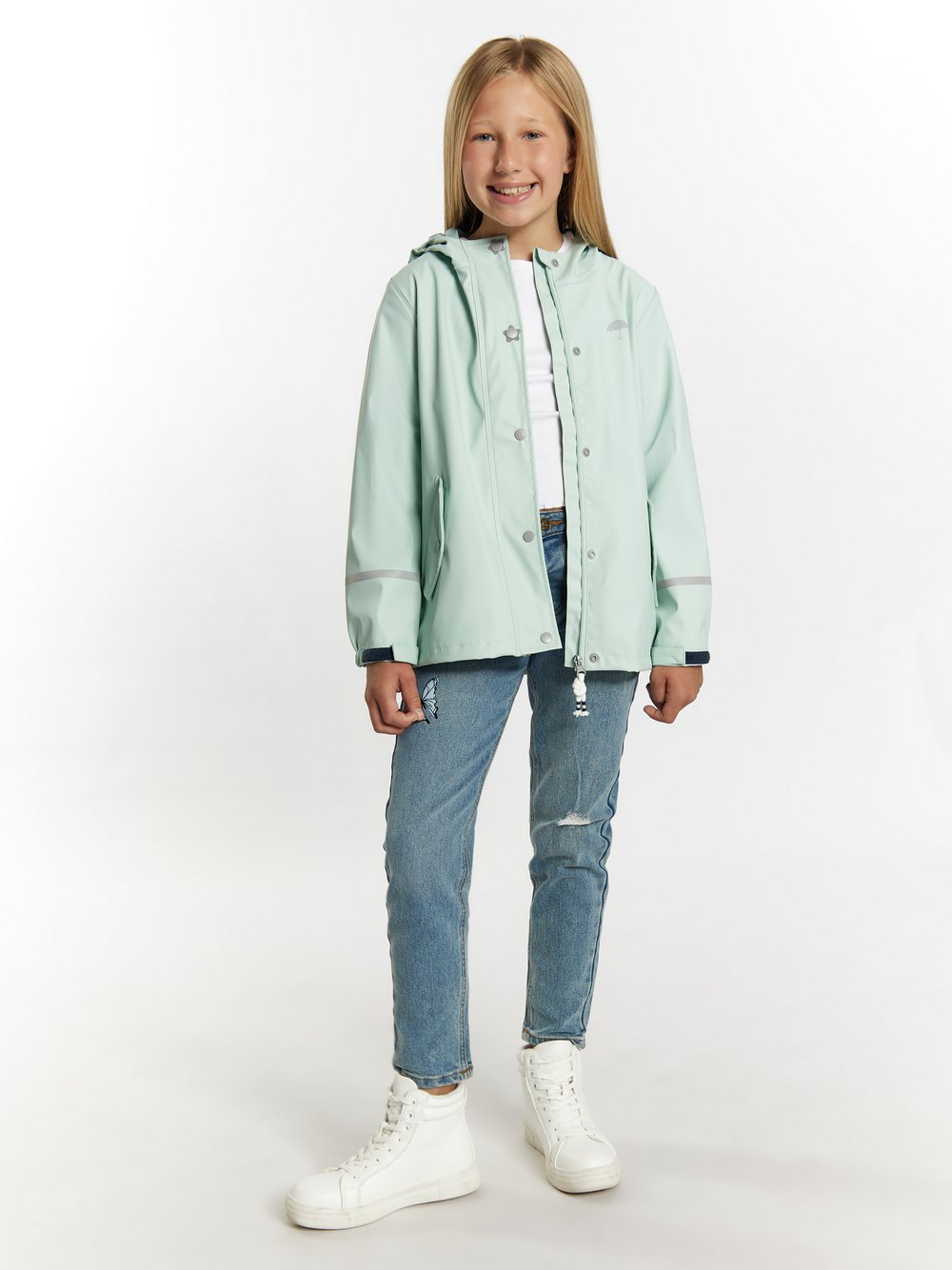 Schmuddelwedda Regenjacke aus recyceltem Material Mädchen