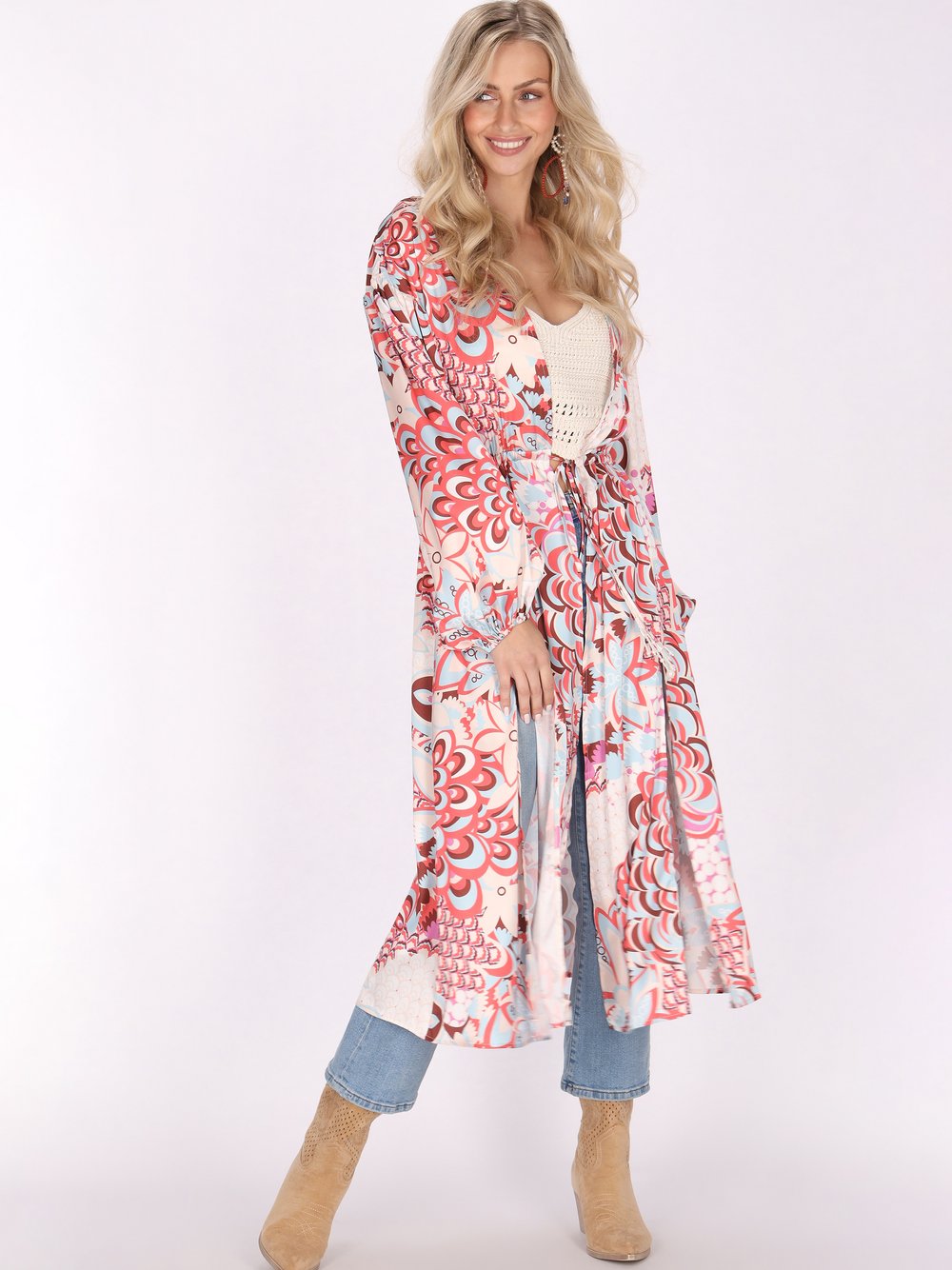 IZIA Kimono Damen gemustert