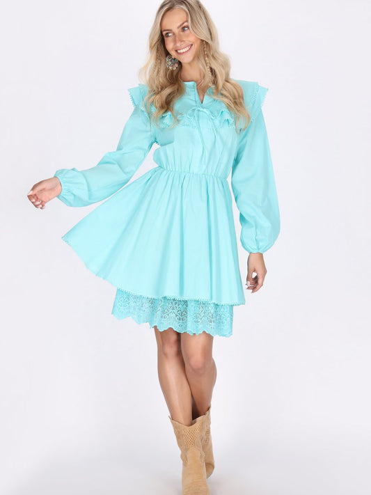 IZIA Kleid Damen Baumwolle gemustert