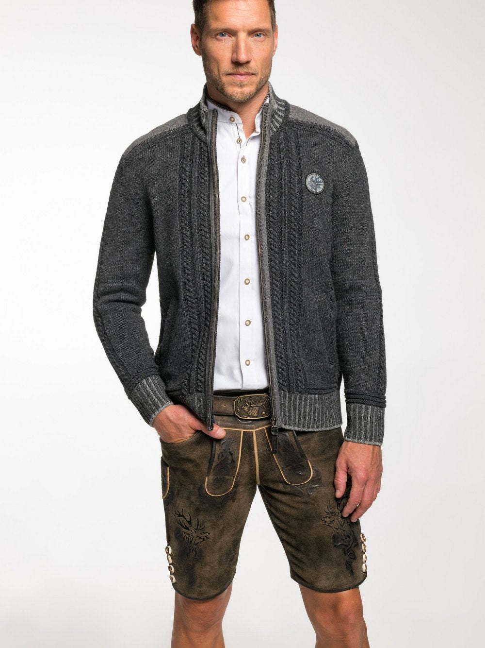 Spieth & Wenksy Strickjacke Herren Wolle