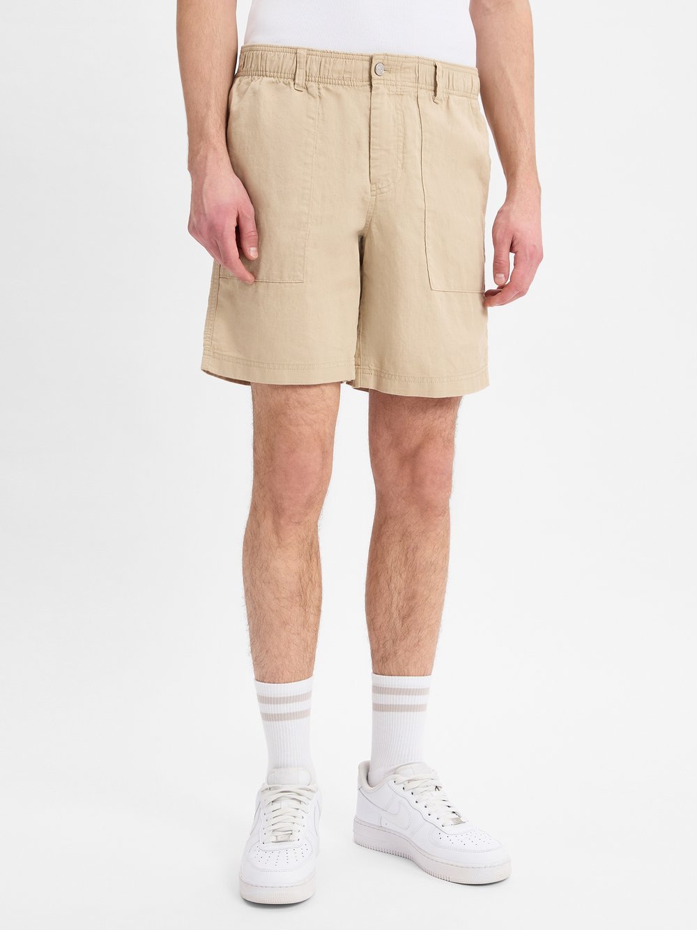 Calvin Klein Jeans Shorts mit Leinen-Anteil Herren Baumwolle