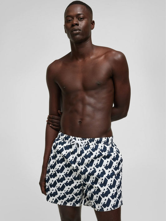 Daniel Hechter Bade-Shorts Herren Polyamid bedruckt